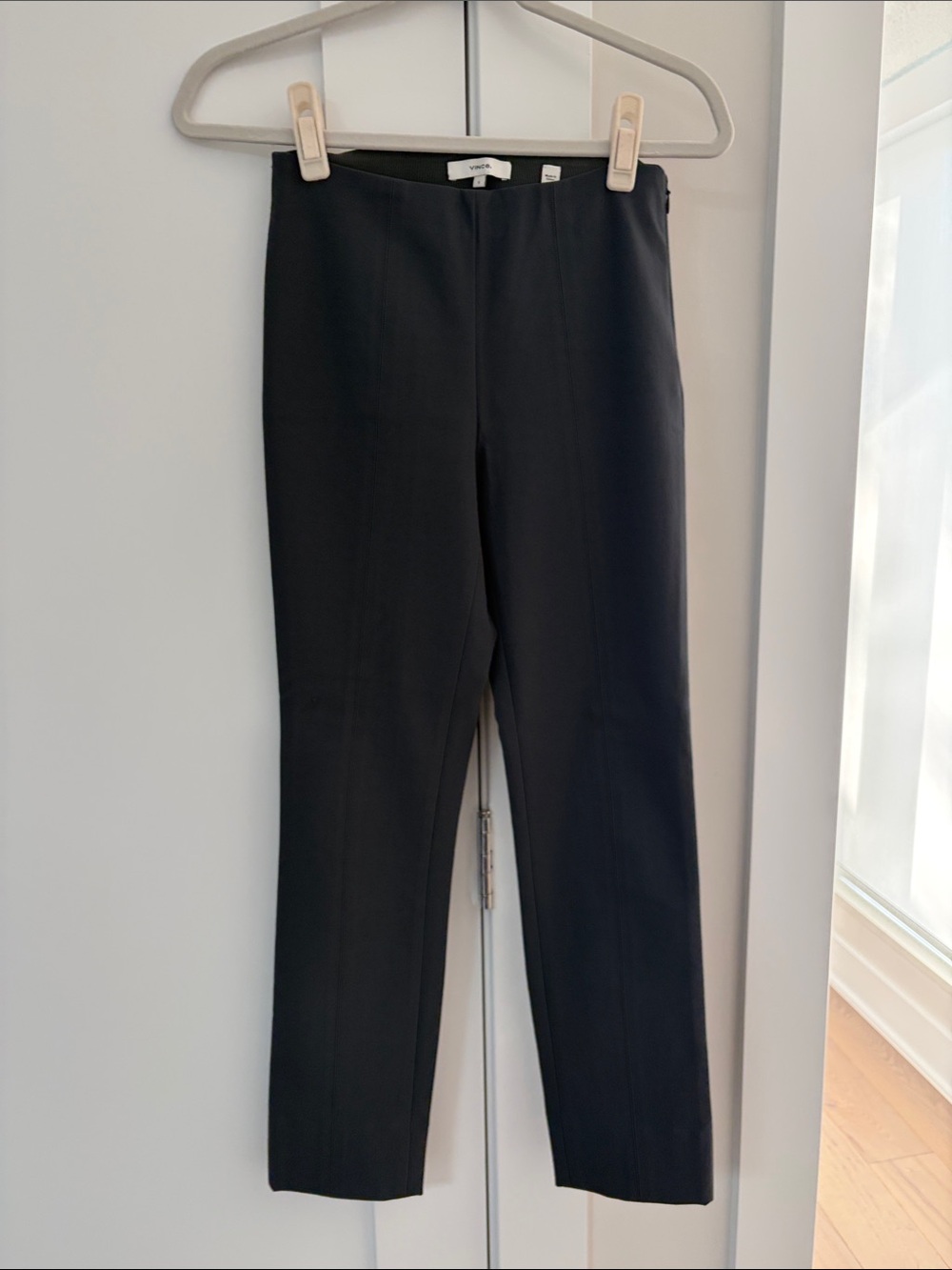 Vince Black Straight-Leg Tailored Pants